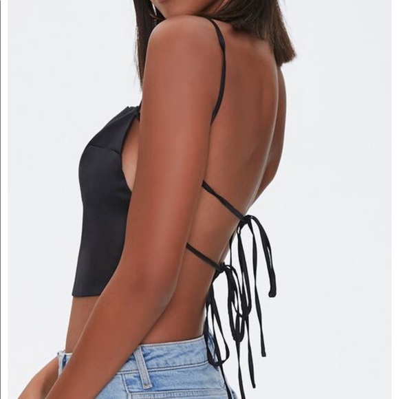 -NWT- Forever21 tie-back cropped cami - Picture 2 of 5